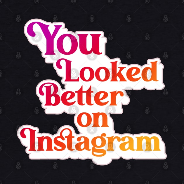 You Looked Better on Instagram by darklordpug